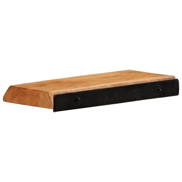 Стенни рафтове, 2 бр, 30x20x3,5 см, акациево дърво масив