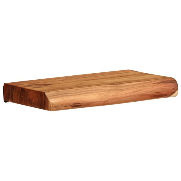 Стенни рафтове, 2 бр, 30x20x3,5 см, акациево дърво масив