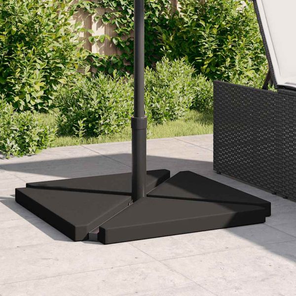 5 Piece Garden Parasol Base Set Гранит и стомана