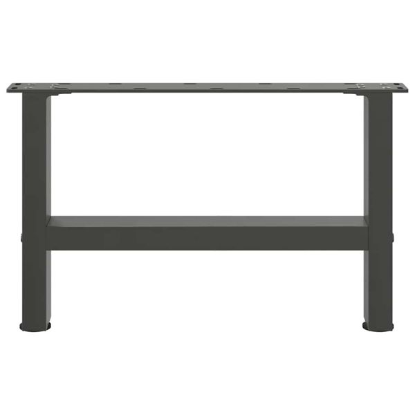 Крака за масичка за кафе, антрацит, 2 бр., 50 x (30-31) см, стомана