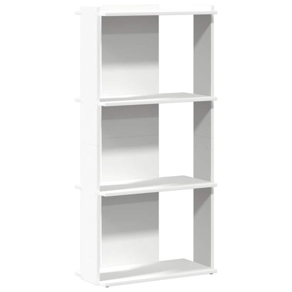 Библиотека 3 рафта бяла 60x30x120 см инженерно дърво