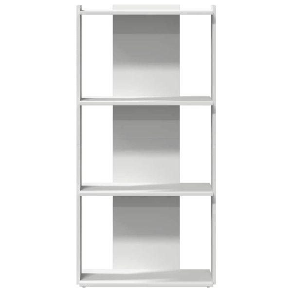 Библиотека 3 рафта бяла 60x30x120 см инженерно дърво