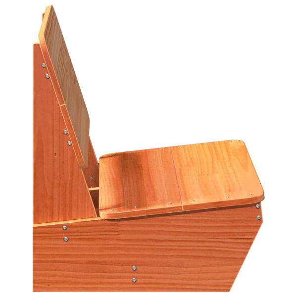 Градински столове 2 бр. восъчен кафяв 60x64x70,5 cm
