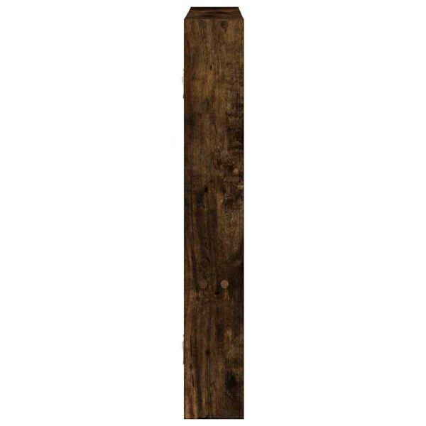 Стенен рафт, опушен дъб, 43x9x60 см, инженерно дърво