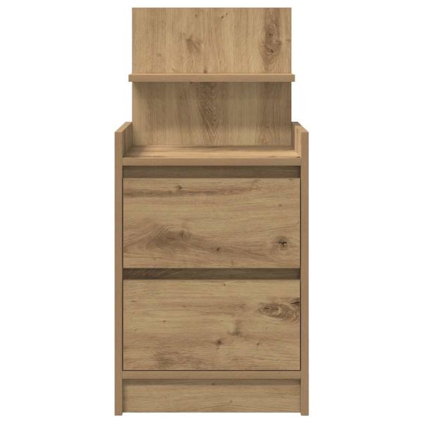 Нощни шкафчета с 2 чекмеджета 2 бр., дъб артизан 38x34x80 см