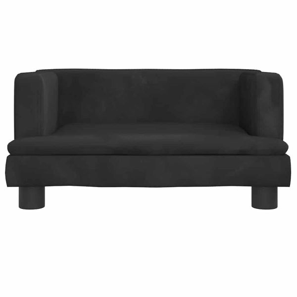 Кучешко легло черно 60x40x30 см кадифе