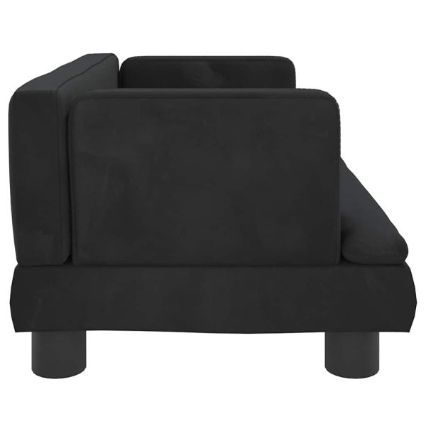 Кучешко легло черно 60x40x30 см кадифе