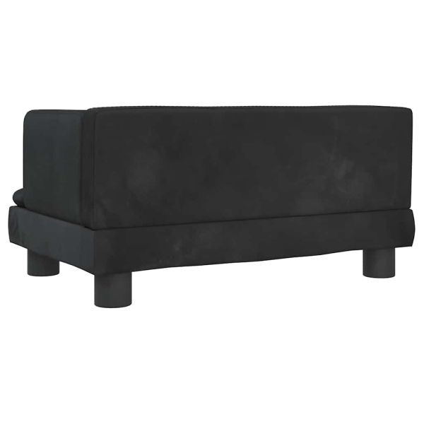 Кучешко легло черно 60x40x30 см кадифе