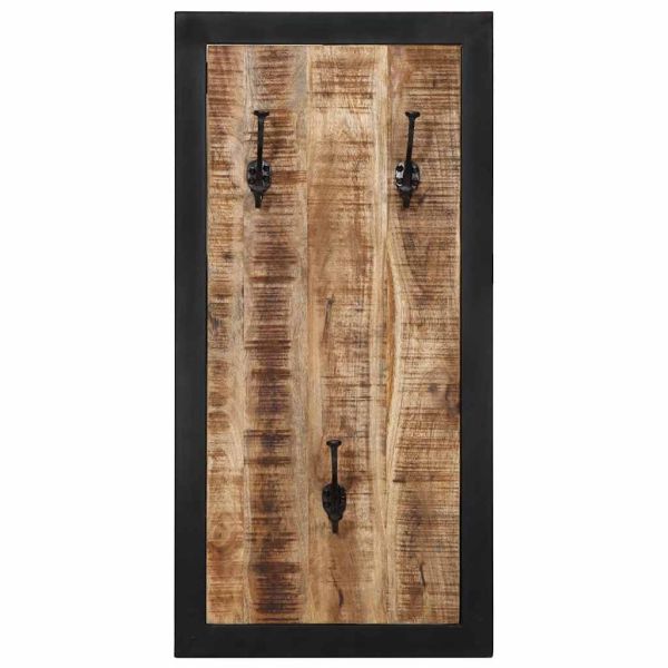Закачалка за палта 40x2x80 cm Масивна груба дървесина Манго