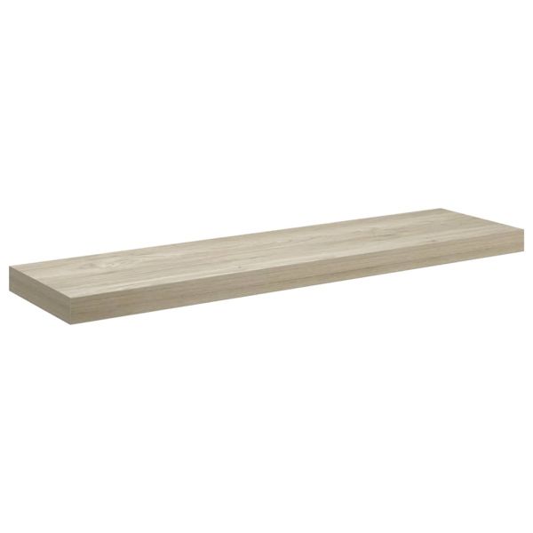Окачени стенни рафтове, 2 бр, дъб, 90x23,5x3,8 см, МДФ