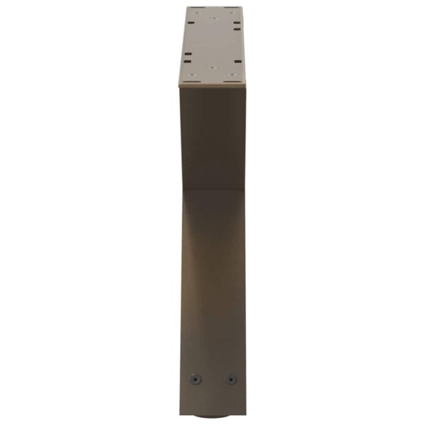 Крака за масичка за кафе, 2 бр., естествена стомана, 60 x (30-31,3) см, стомана