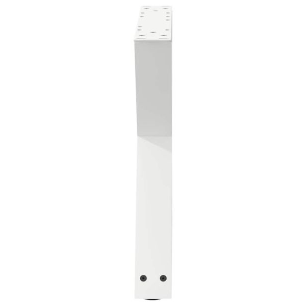 Крака за масичка за кафе, 2 бр., бели, 60 x (42-43,3) см, стомана