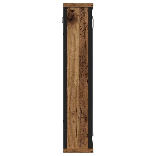 Огледален шкаф за баня от старо дърво 42x12x60 cm