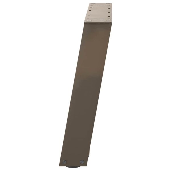 Крака за масичка за кафе, U-образни, 2 бр., естествена стомана, 70 x (42-43) см, стомана