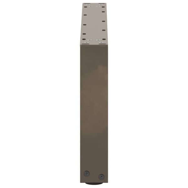 Крака за масичка за кафе, U-образни, 2 бр., естествена стомана, 70 x (30-31) см, стомана