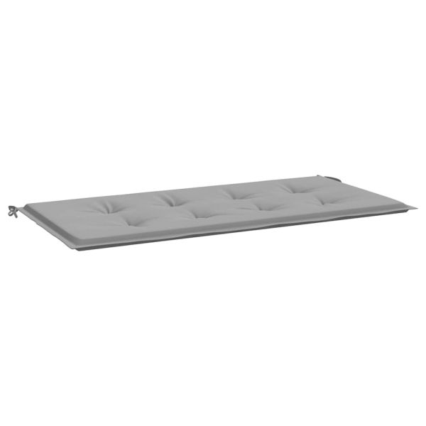 Възглавница за градинска пейка сива 120x50x3 см оксфорд плат
