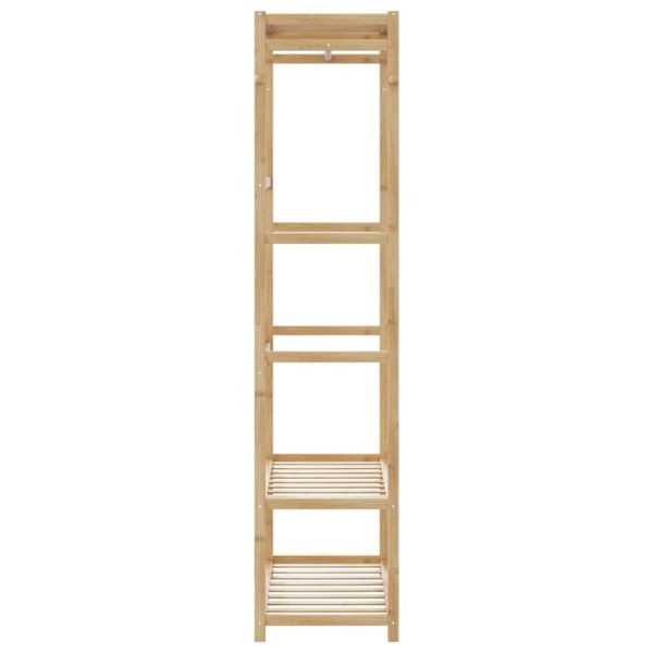 Закачалка за дрехи с рафтове 80x40x175 см бамбук