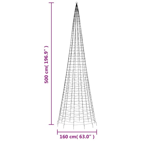 LED коледна елха 1534 LED топло бяло 500 см