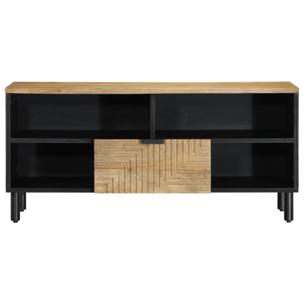 TV шкаф кафяв 100x33x46 cm масивна дървесина манго