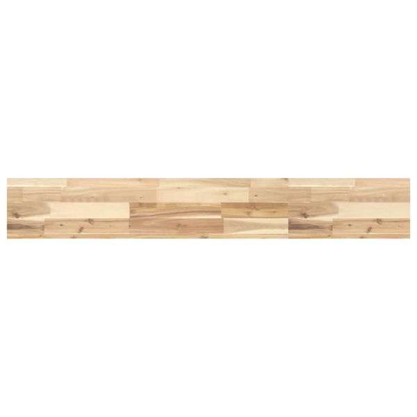 Плаващи рафтове, 3 бр., 120x20x4 см, необработена масивна дървесина, акация