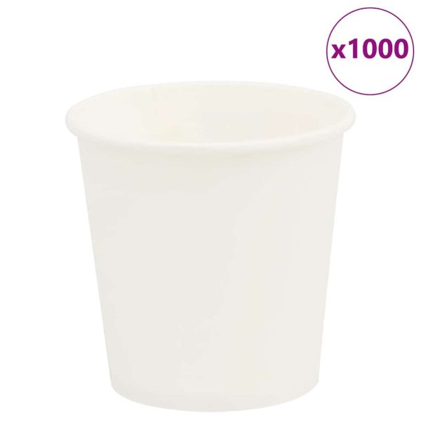 Хартиени чаши за кафе 1000 бр. 4oz 100ml бели