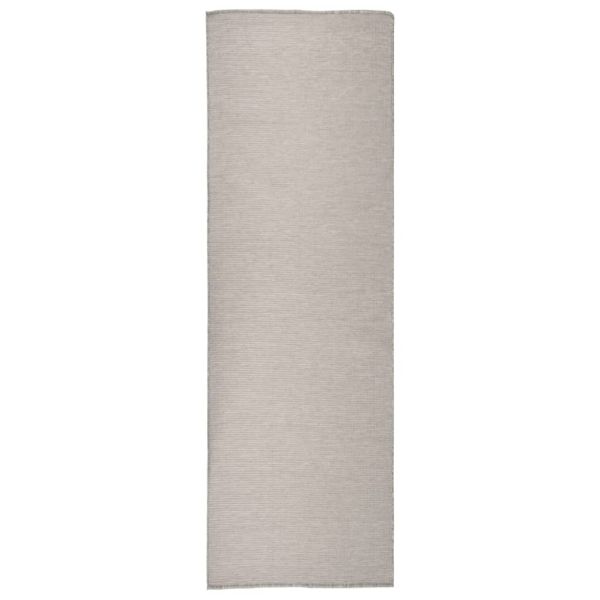 Градински плоскотъкан килим, 80x250 см, светлосив