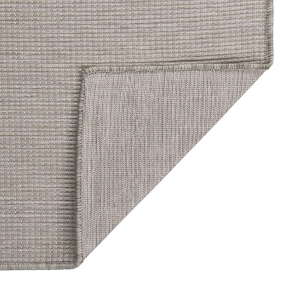 Градински плоскотъкан килим, 80x250 см, светлосив