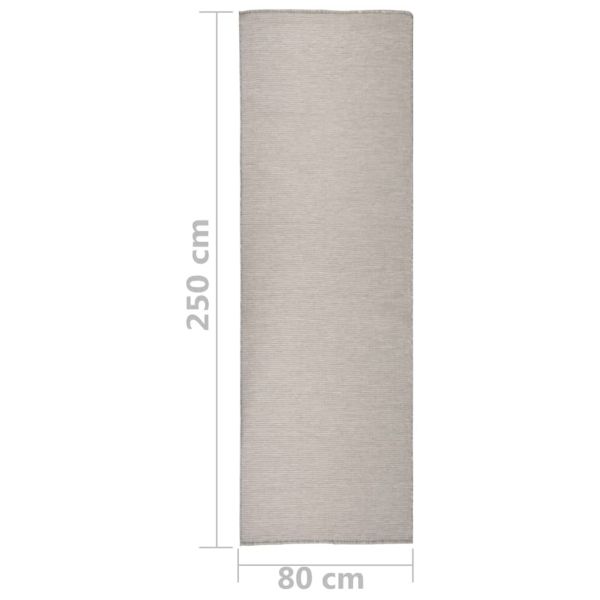Градински плоскотъкан килим, 80x250 см, светлосив