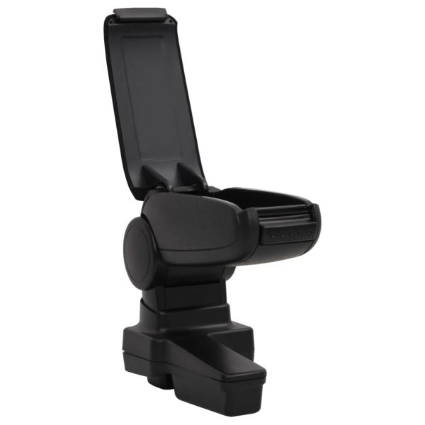 Подлакътник за кола черен 14,5x32x(27-46) см ABS