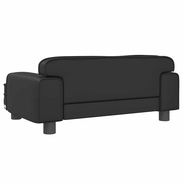 Кучешко легло, черно, 70x45x30 см, изкуствена кожа