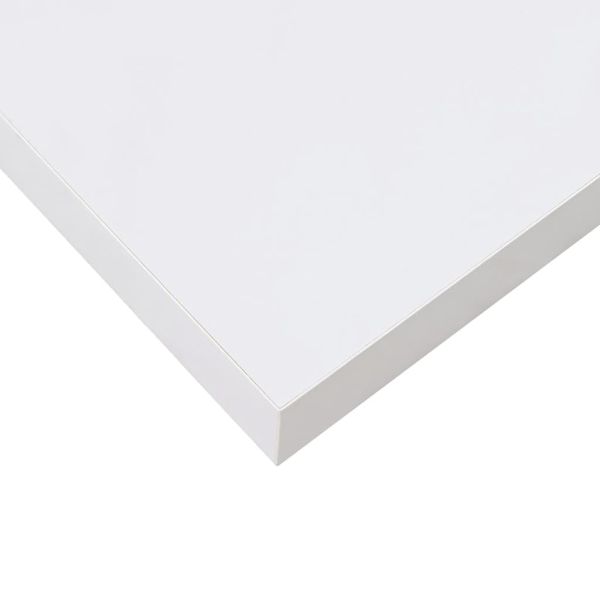 Окачени стенни рафтове, 2 бр, бял гланц, 50x23,5x3,8 см, МДФ