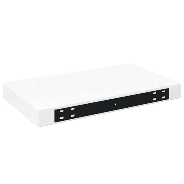 Окачени стенни рафтове, 4 бр, бял гланц, 40x23,5x3,8 см, МДФ