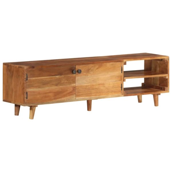 ТВ шкаф масивно дърво акация с меден шишам 140x30x40 см