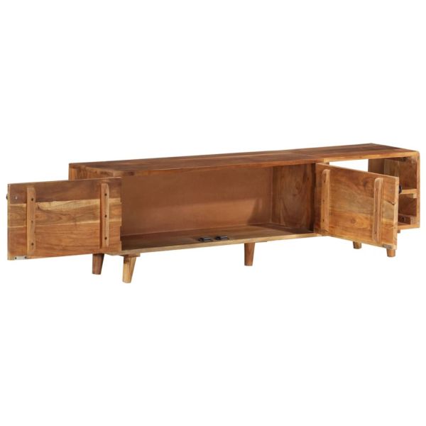 ТВ шкаф масивно дърво акация с меден шишам 140x30x40 см