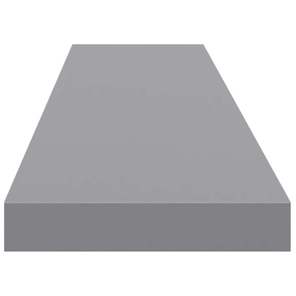 Окачени стенни рафтове, 2 бр, сиви, 120x23,5x3,8 см, МДФ