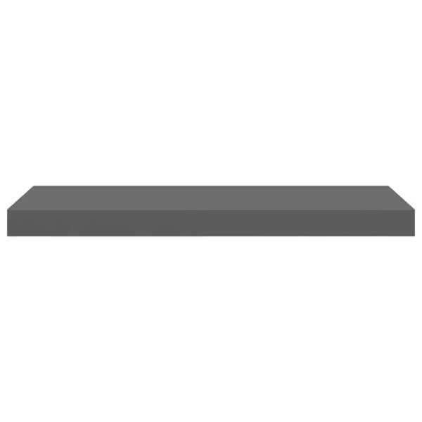 Окачени стенни рафтове, 4 бр, сив гланц, 60x23,5x3,8 см, МДФ