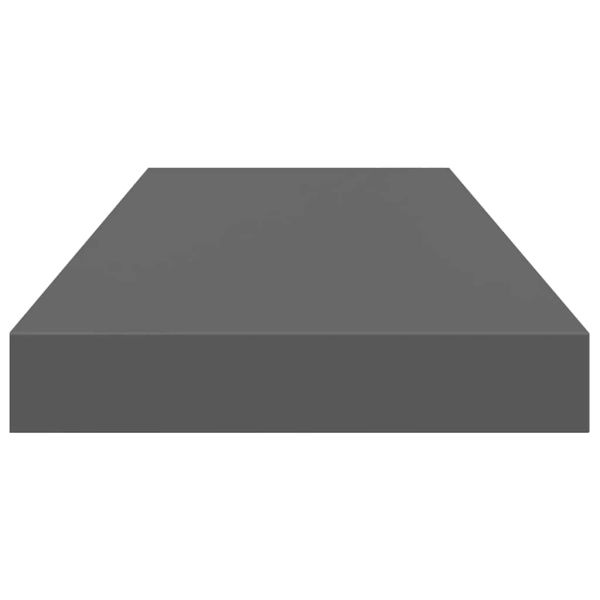 Окачени стенни рафтове, 4 бр, сив гланц, 60x23,5x3,8 см, МДФ