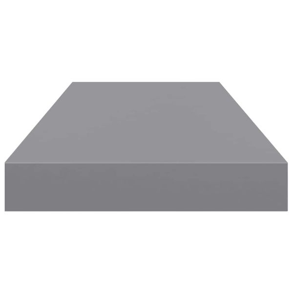 Окачени стенни рафтове, 2 бр, сиви, 60x23,5x3,8 см, МДФ