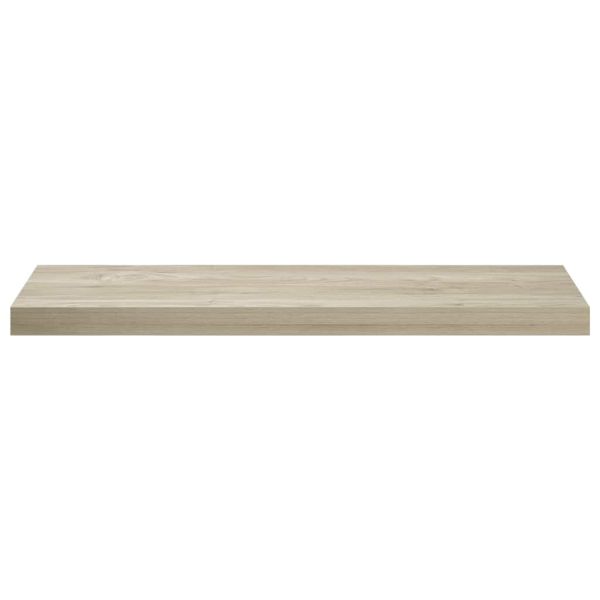 Окачен стенен рафт, дъб, 80x23,5x3,8 см, МДФ
