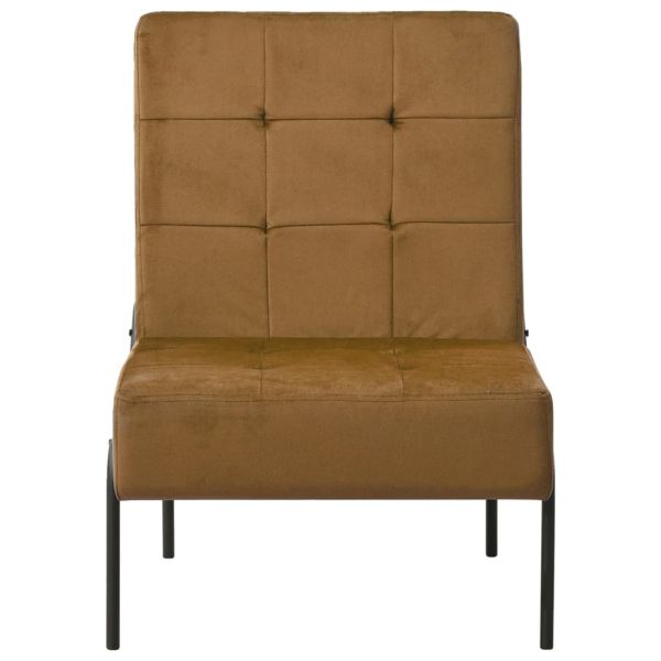 Стол за релаксация, 65x79x87 см, кафяв, кадифе
