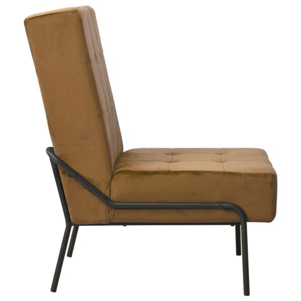 Стол за релаксация, 65x79x87 см, кафяв, кадифе