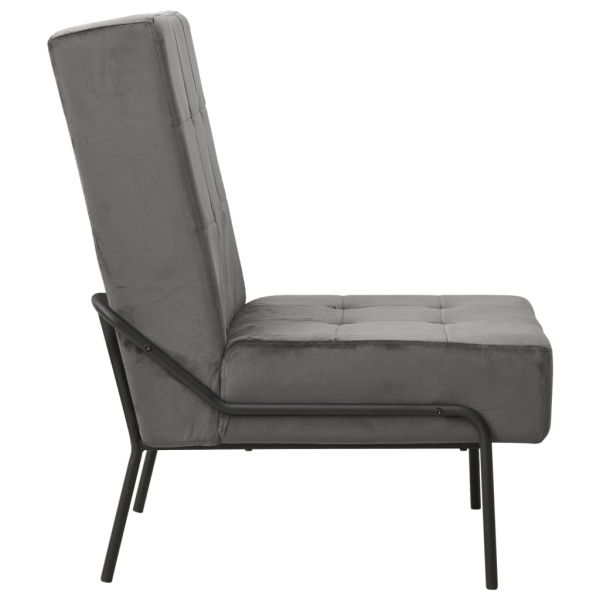 Стол за релаксация, 65x79x87 см, тъмносив, кадифе