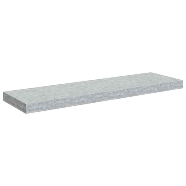 Окачени стенни рафтове, 4 бр, бетонно сиви, 80x23,5x3,8 см, МДФ