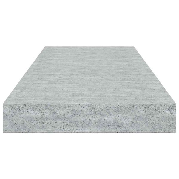 Окачени стенни рафтове, 4 бр, бетонно сиви, 60x23,5x3,8 см, МДФ