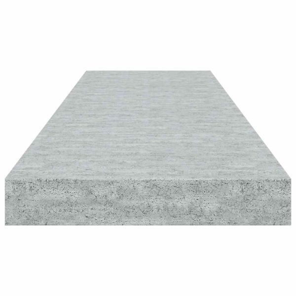 Окачен стенен рафт, бетонно сив, 80x23,5x3,8 см, МДФ