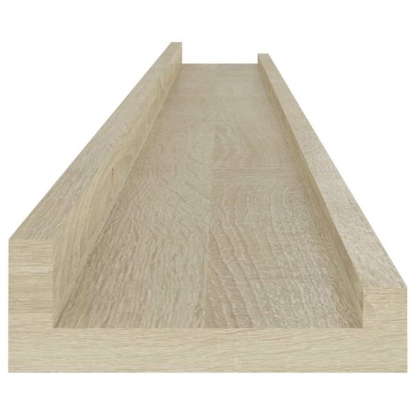 Стенни рафтове, 2 бр, сонома дъб, 100x9x3 см
