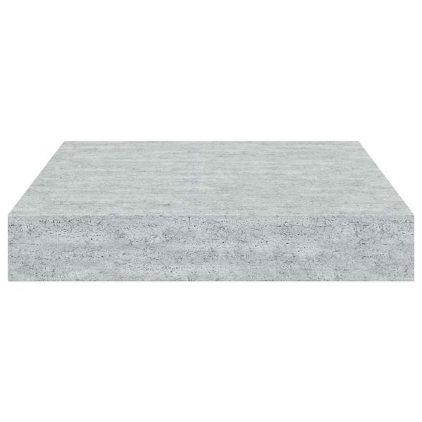 Окачени стенни рафтове, 4 бр, бетонно сиви, 23x23,5x3,8 см, МДФ