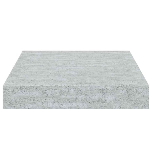 Окачени стенни рафтове, 4 бр, бетонно сиви, 23x23,5x3,8 см, МДФ