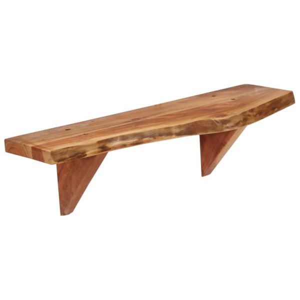 Рафтове за стена, 2 бр, 60x20x18 см, акация масив