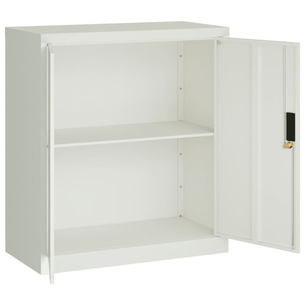 Шкаф за папки светлосив 79x40x90 см стомана